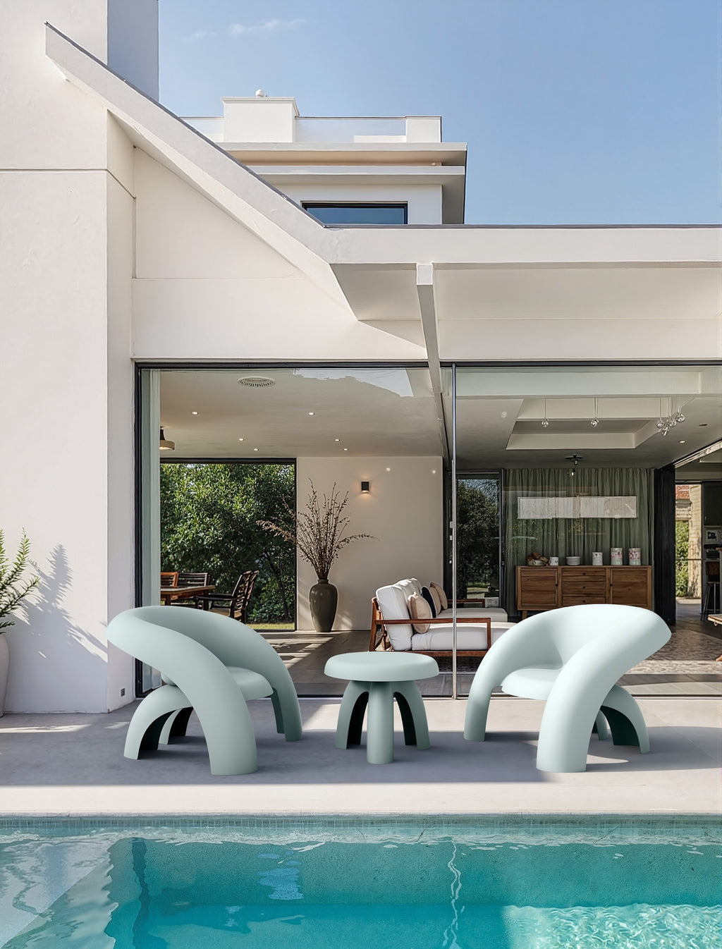 Bondi Outdoor Side Table Celadon Green - image 5