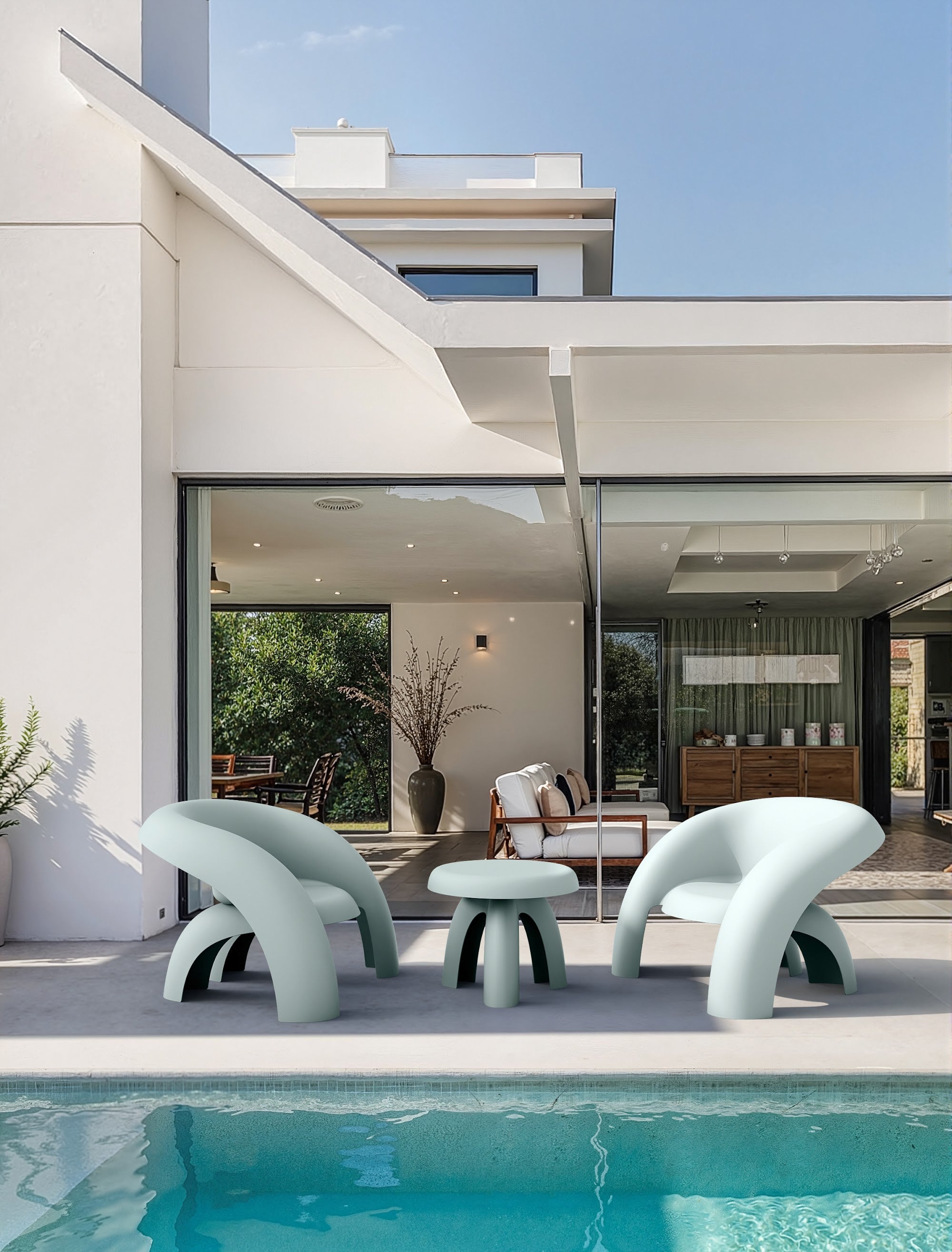 Bondi Outdoor Side Table Celadon Green - image 5