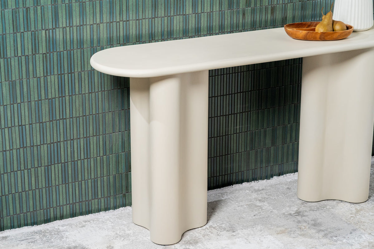Coastal Console Table Pebble - image 26