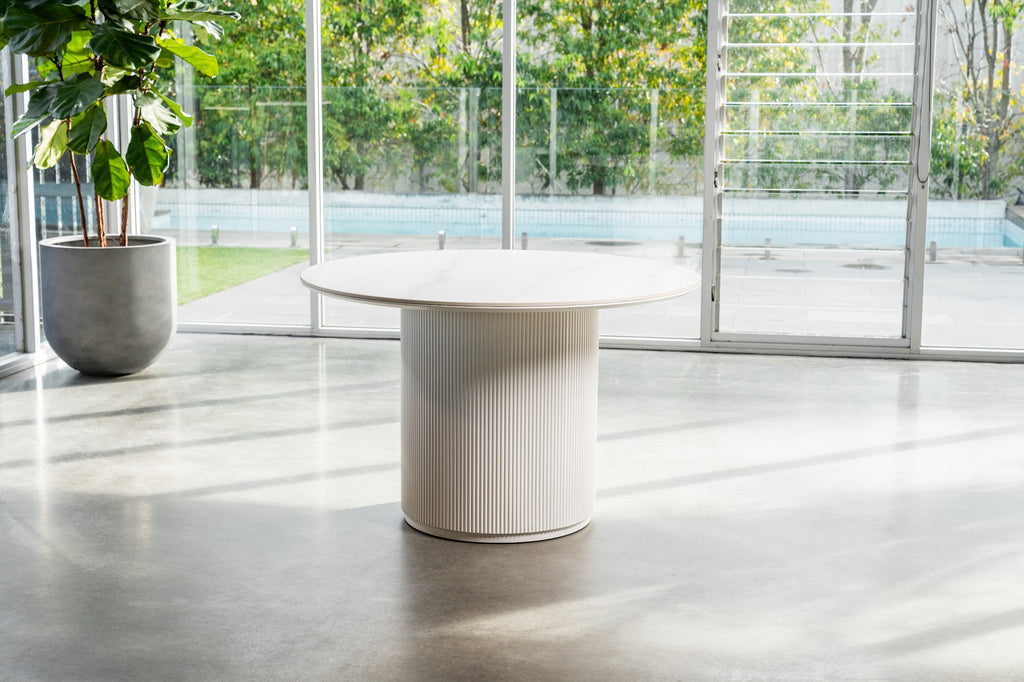 Windsor Dining Table Snow White Ceramic - image 3