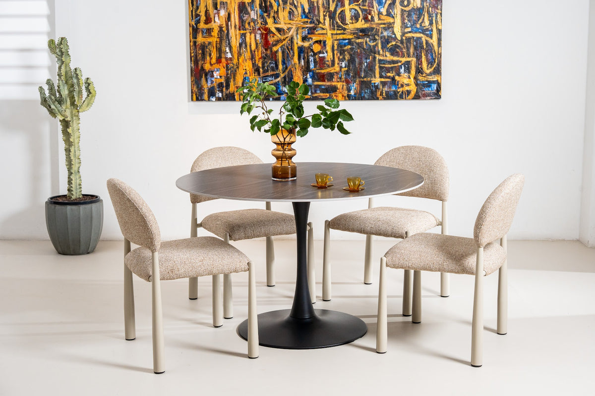 Scandi Large Dining Table Black Sand - image 18