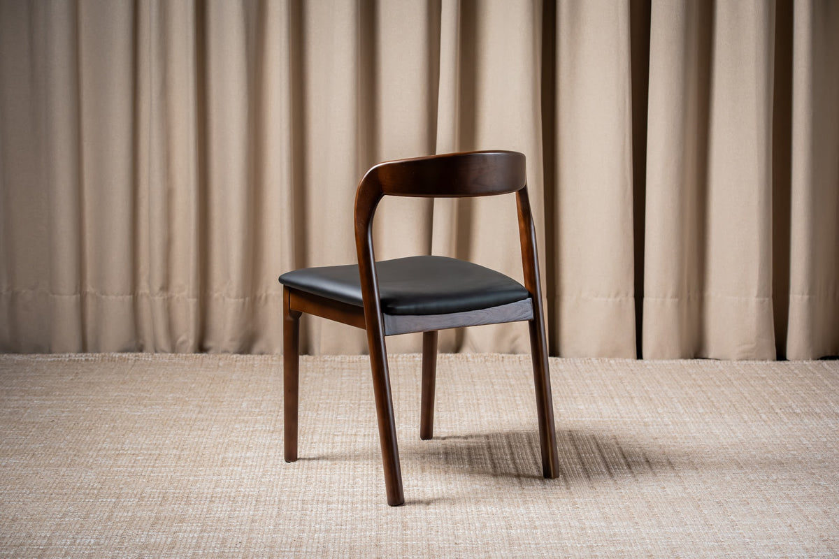Inari Dining Chair Walnut / Black PU (Set of 2) - image 9