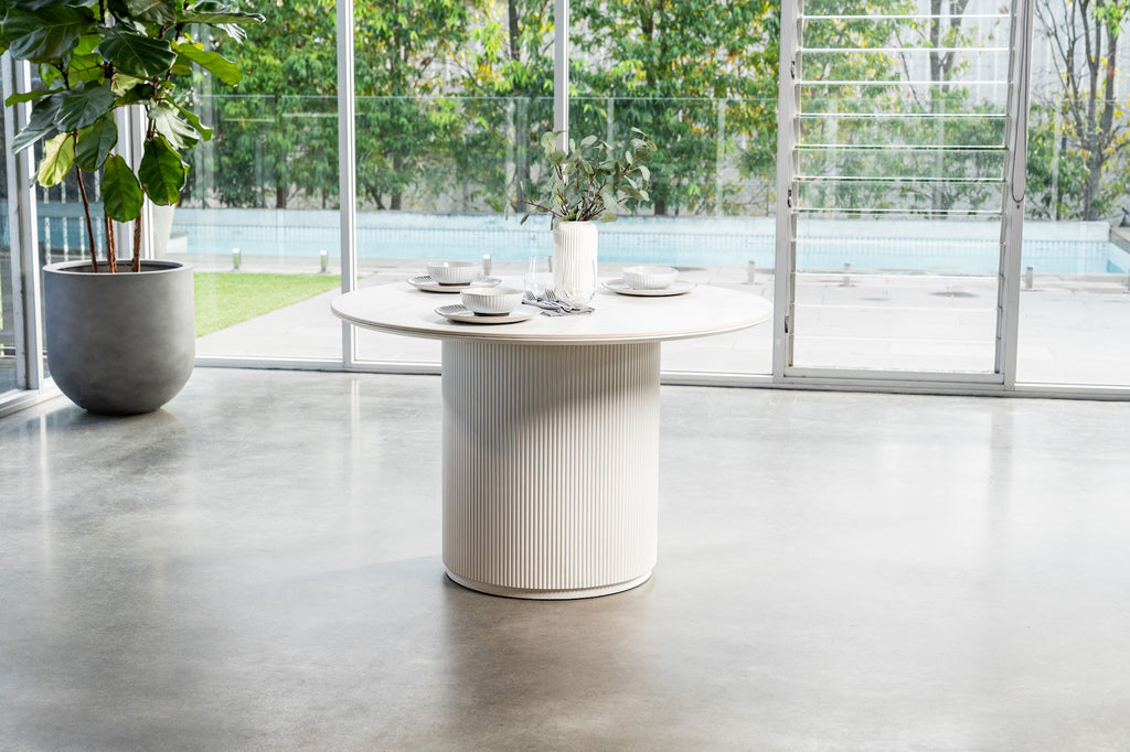 Windsor Dining Table Snow White Ceramic - image 5
