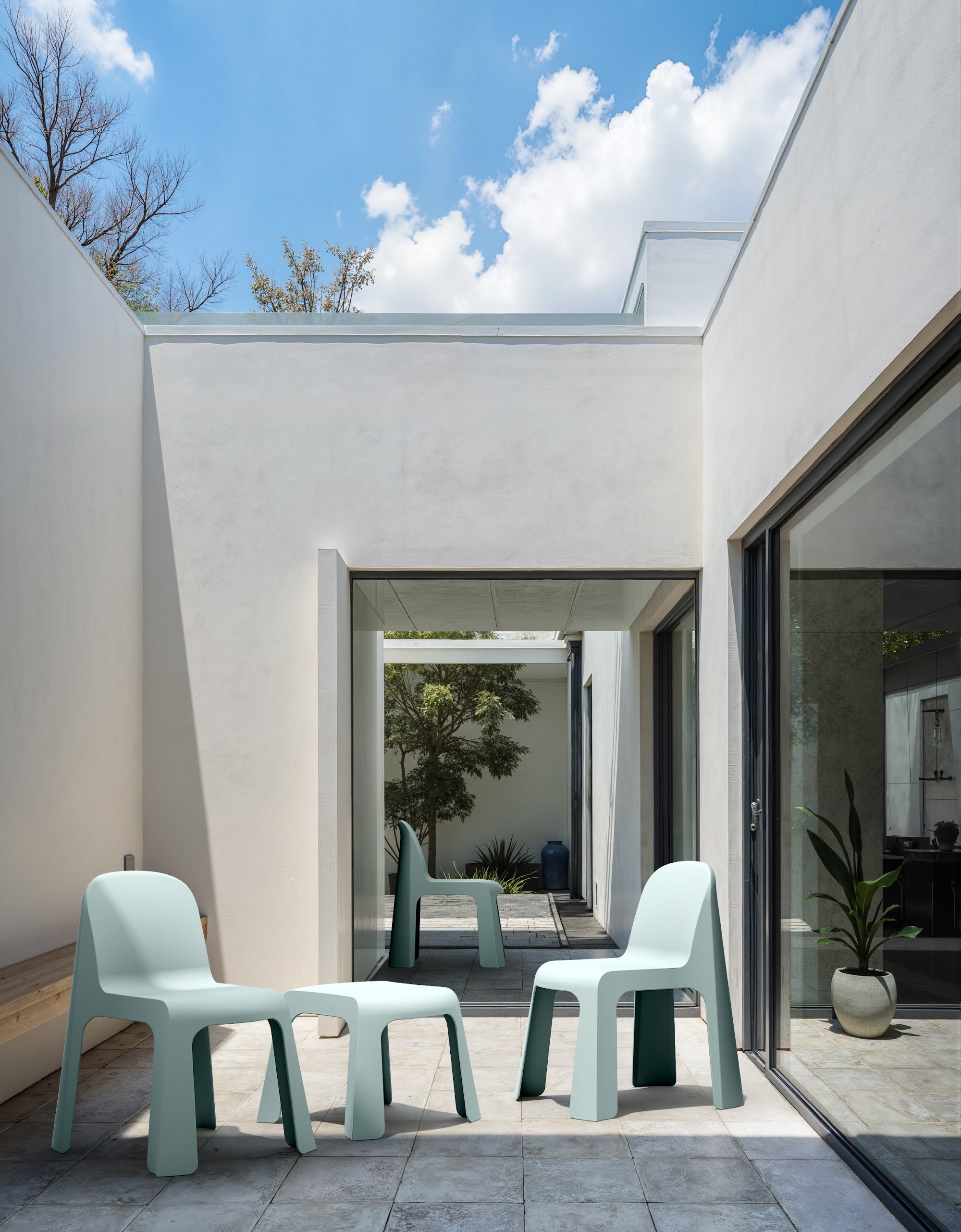 Bondi Outdoor Side Table Celadon Green - image 2