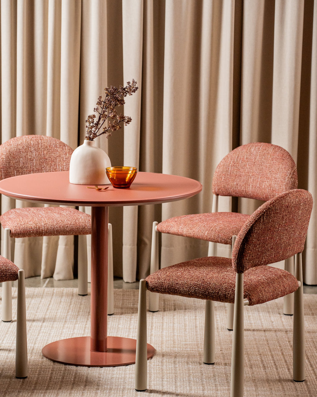 Positano Dining Table Matte Dusty Rose - image 12