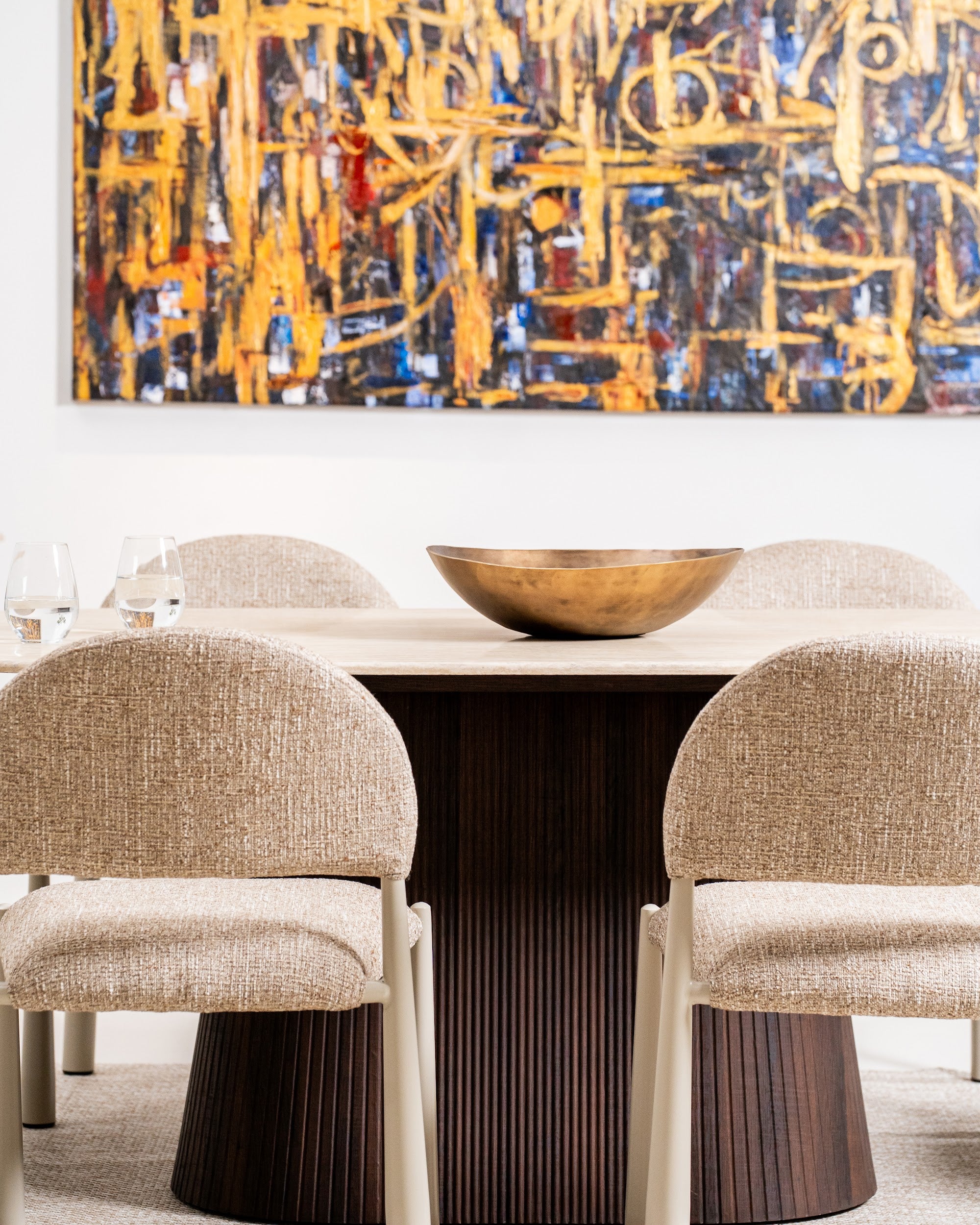 Crete Dining Table Travertine - image 1