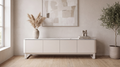 Messina TV Unit Milan White Marble