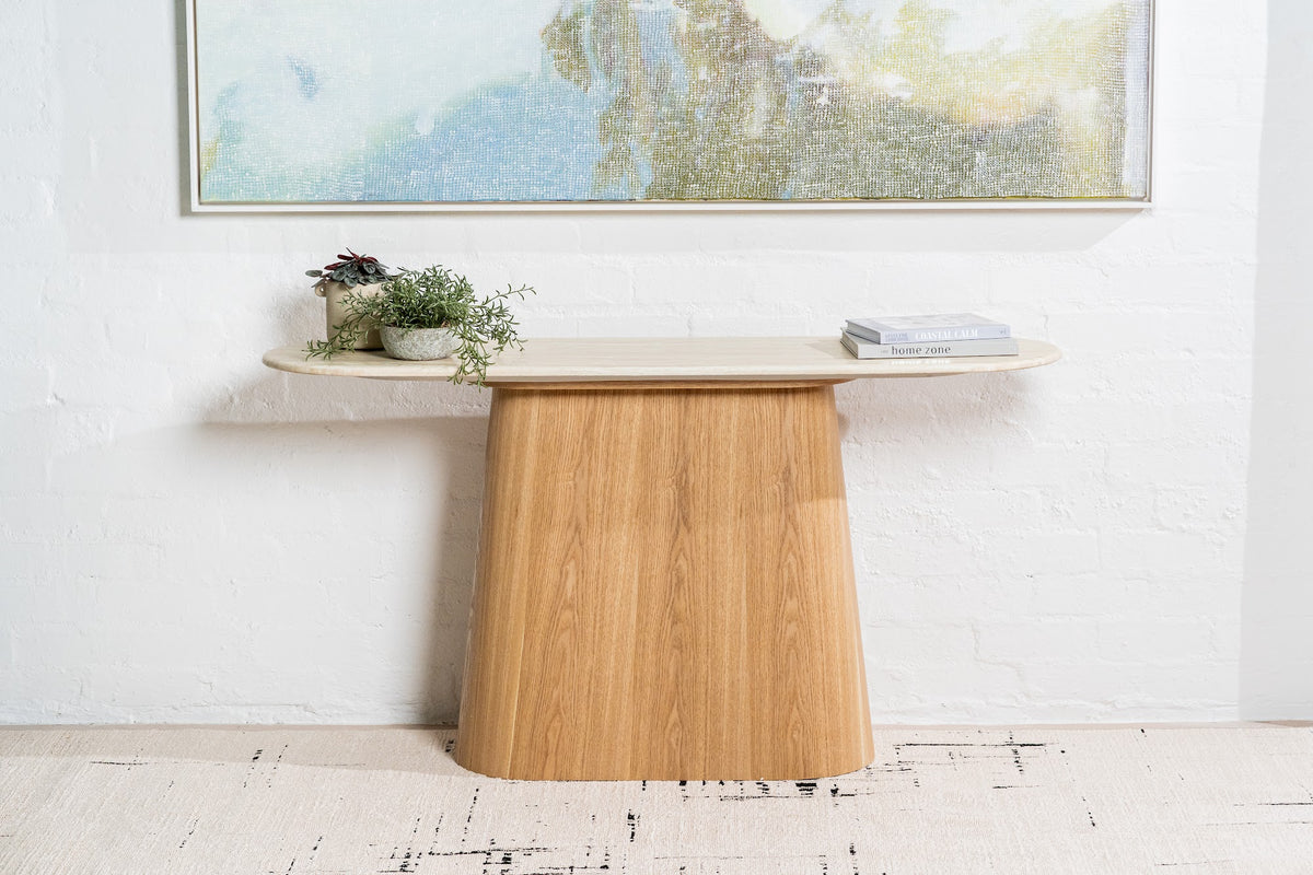Waverley Console Table White Travertine - image 11