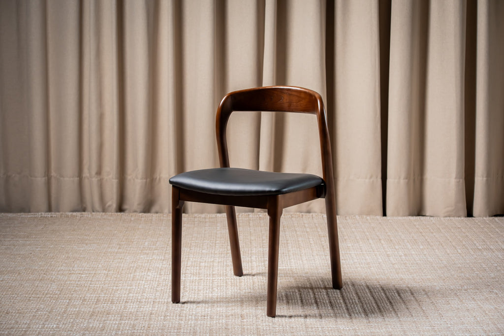 Inari Dining Chair Walnut / Black PU (Set of 2) - image 7