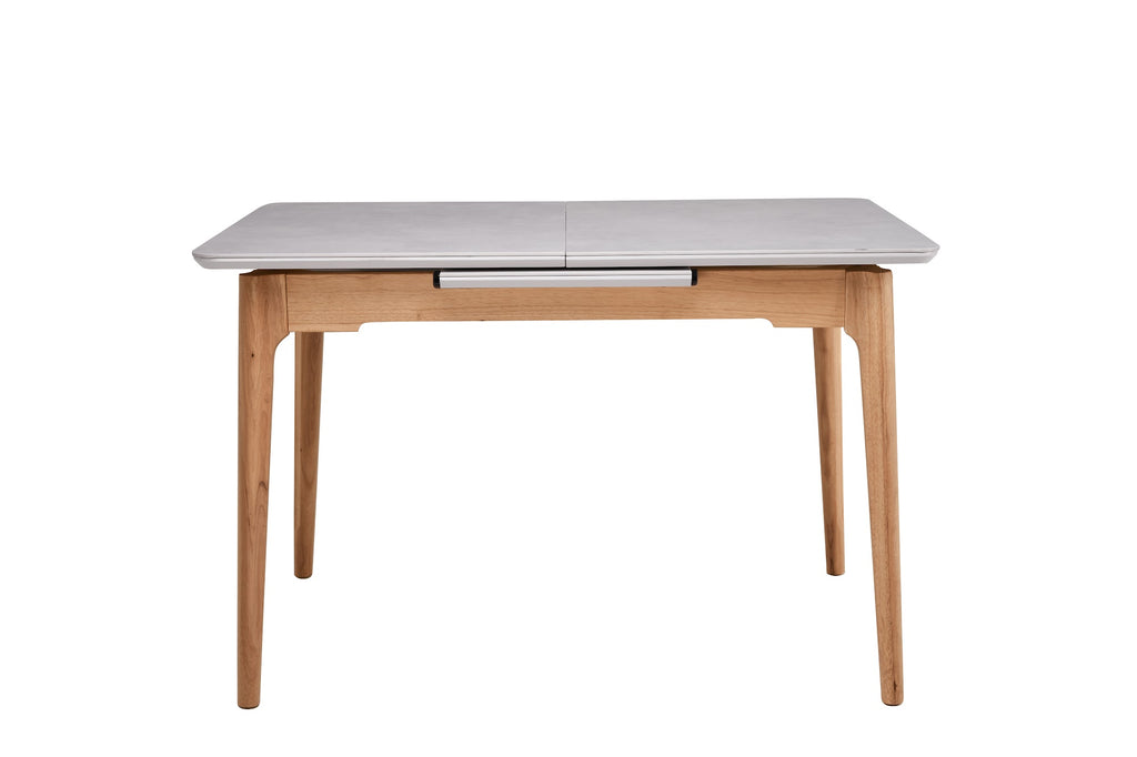Norway Extension Dining Table Light Grey Ceramic