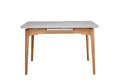 Norway Extension Dining Table Light Grey Ceramic