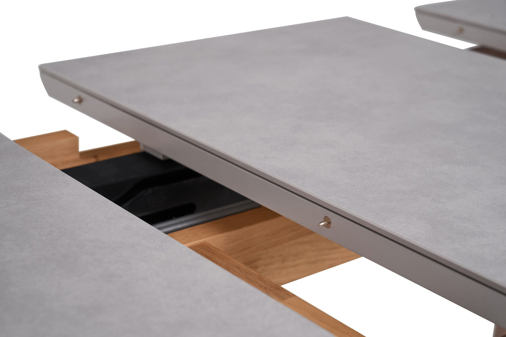 Norway Extension Dining Table Light Grey Ceramic - image 16