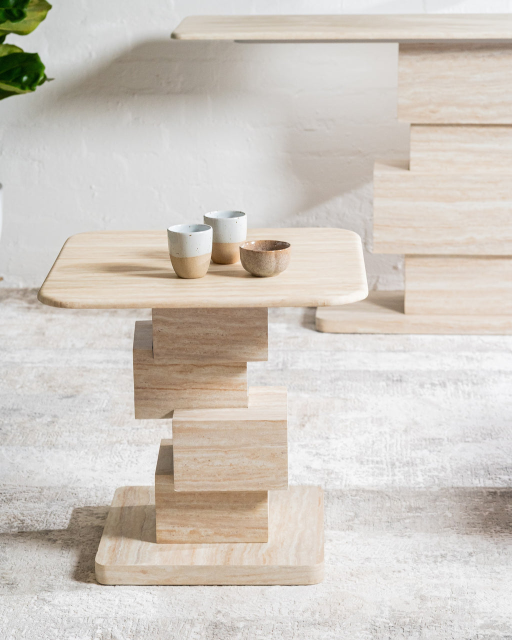 Eros Side Table White Travertine - image 8