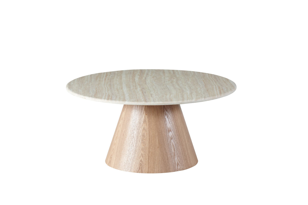 Waverley Round Coffee Table White Travertine - image 5
