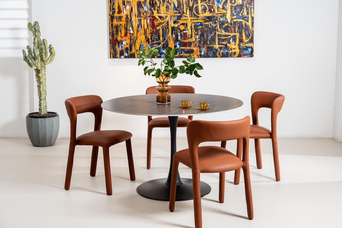 Scandi Large Dining Table Black Sand - image 32