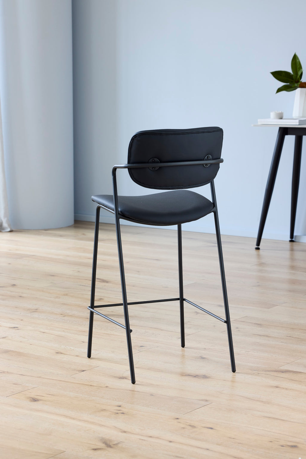 Lucia Bar Stool Black (Set of 2) - image 8