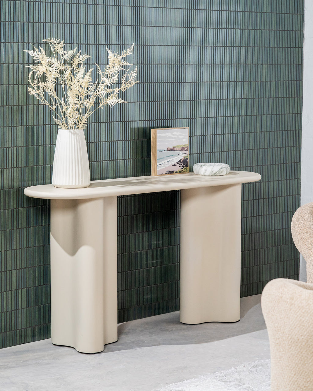 Coastal Console Table Pebble - image 19