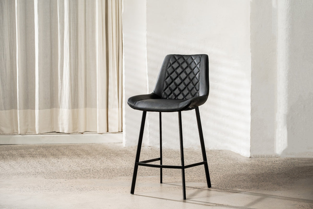Flynn Bar Stool Black (Set of 2) - image 6
