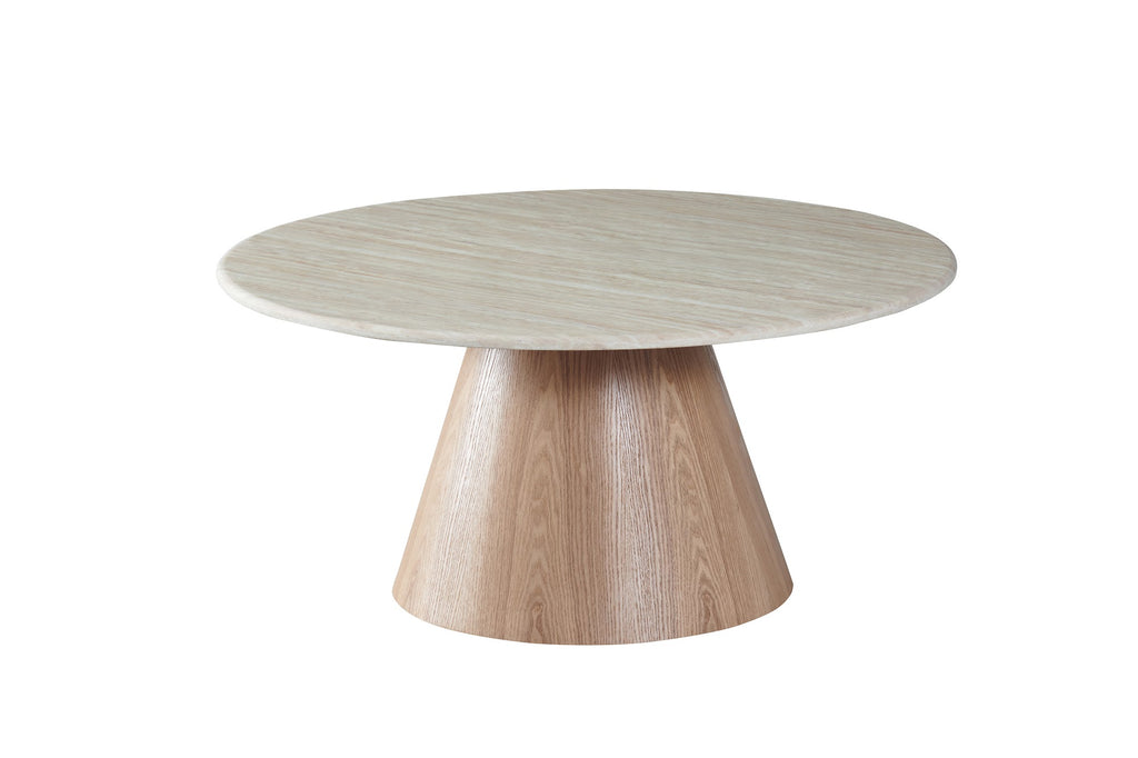 Waverley Round Coffee Table White Travertine - image 4