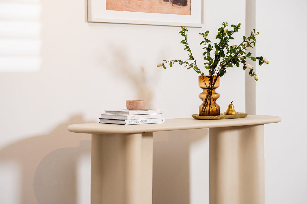 Coastal Console Table Pebble - image 12