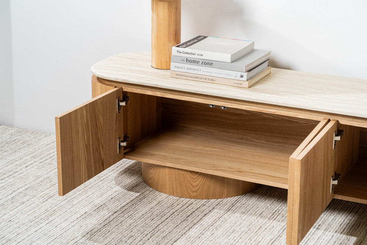 Waverley TV Unit White Travertine - image 12