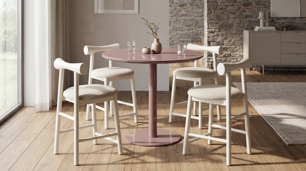 Positano Dining Table Matte Dusty Rose - image 25