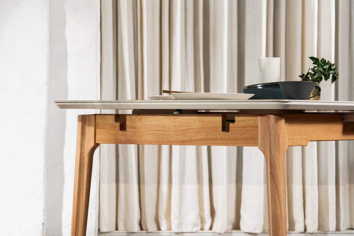 Norway Extension Dining Table Light Grey Ceramic - image 17
