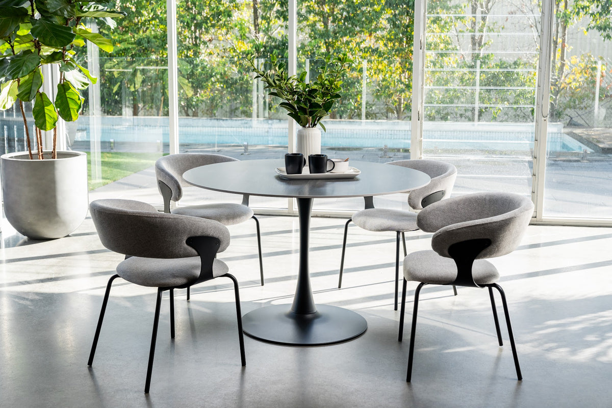 Scandi Large Dining Table Black Sand - image 26