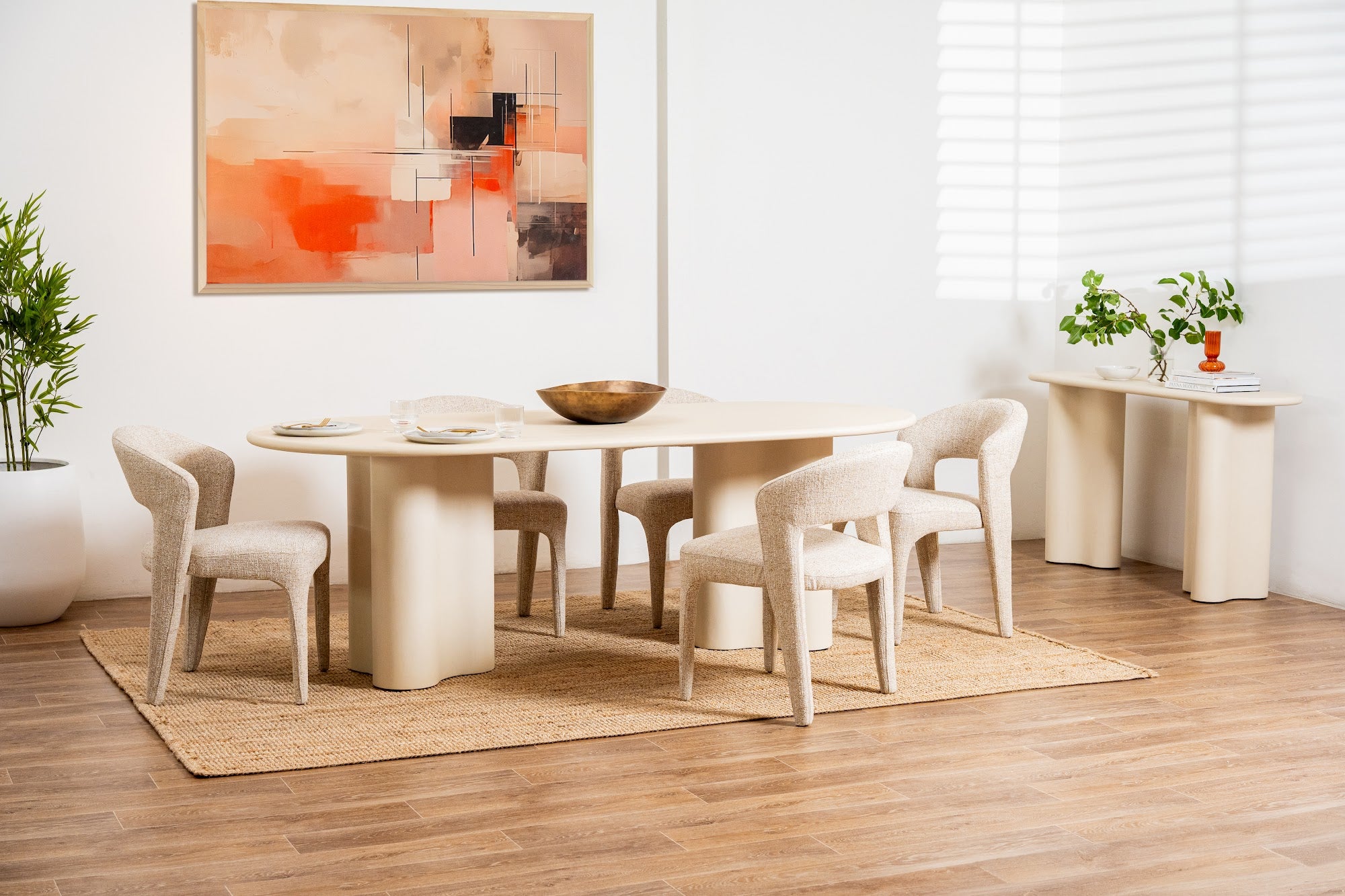 Coastal Dining Table Pebble - image 8