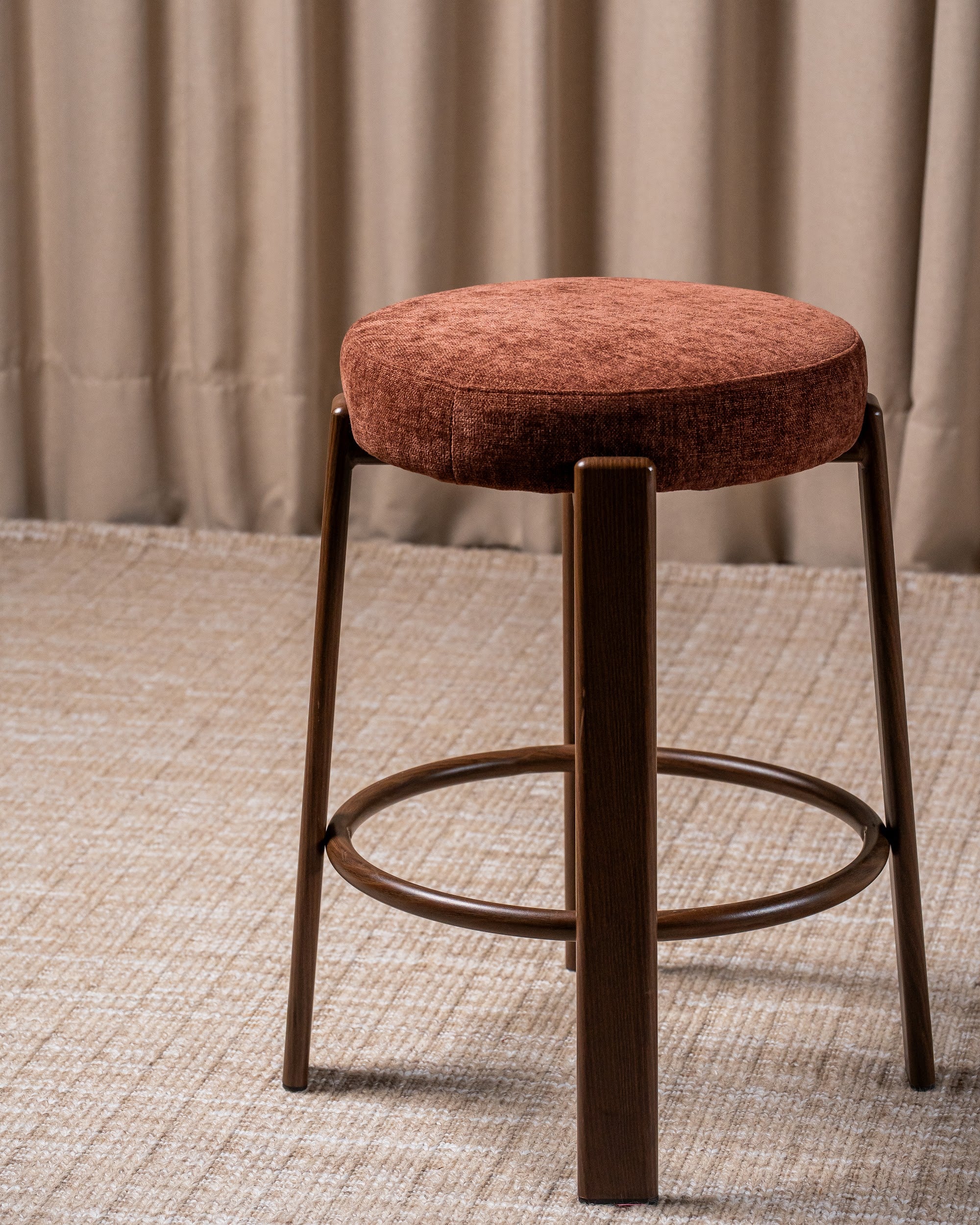 Bergen Bar Stool Rust / Walnut (Set of 2) - image 6