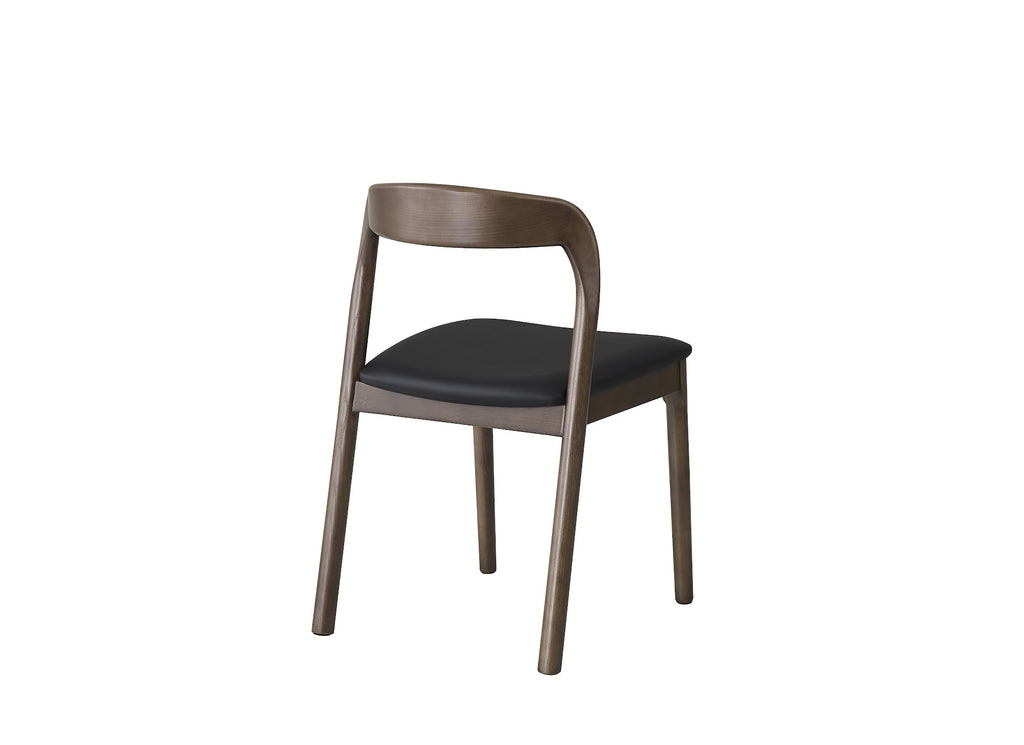 Inari Dining Chair Walnut / Black PU (Set of 2) - image 6