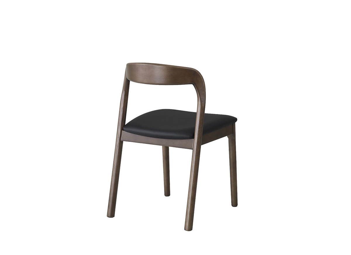 Inari Dining Chair Walnut / Black PU (Set of 2) - image 6