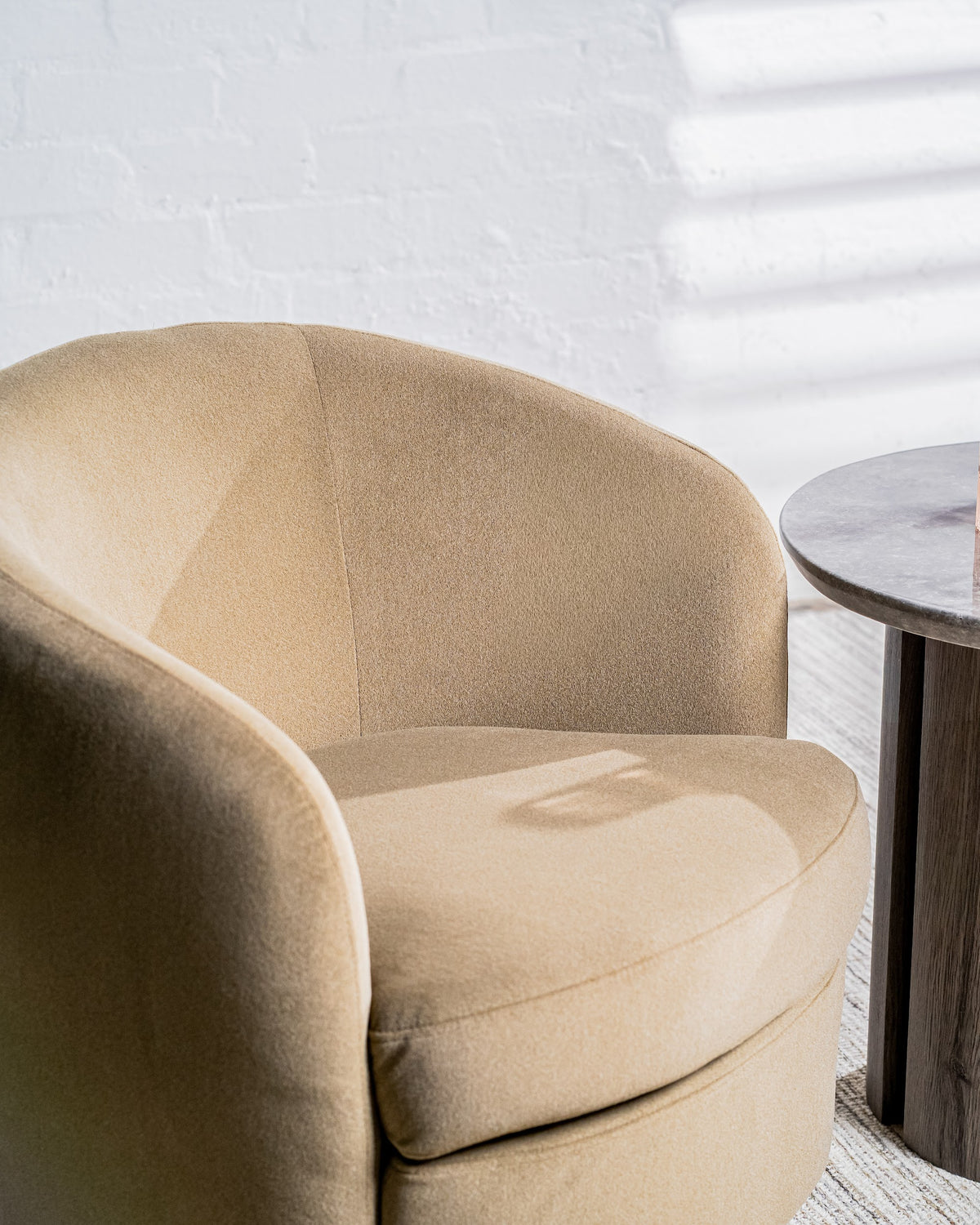 Belize Swivel Occasional Chair Latte - image 6