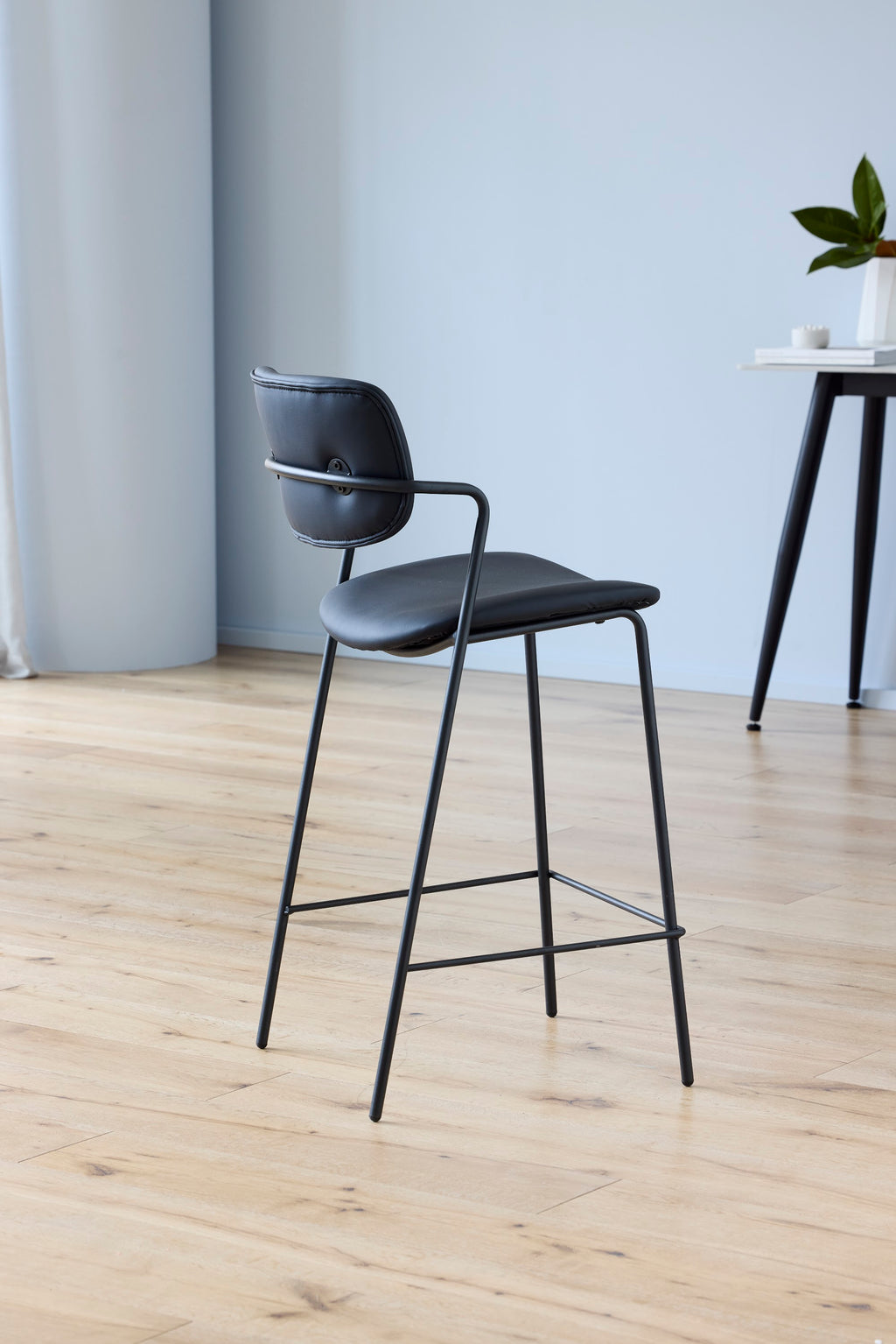 Lucia Bar Stool Black (Set of 2) - image 7