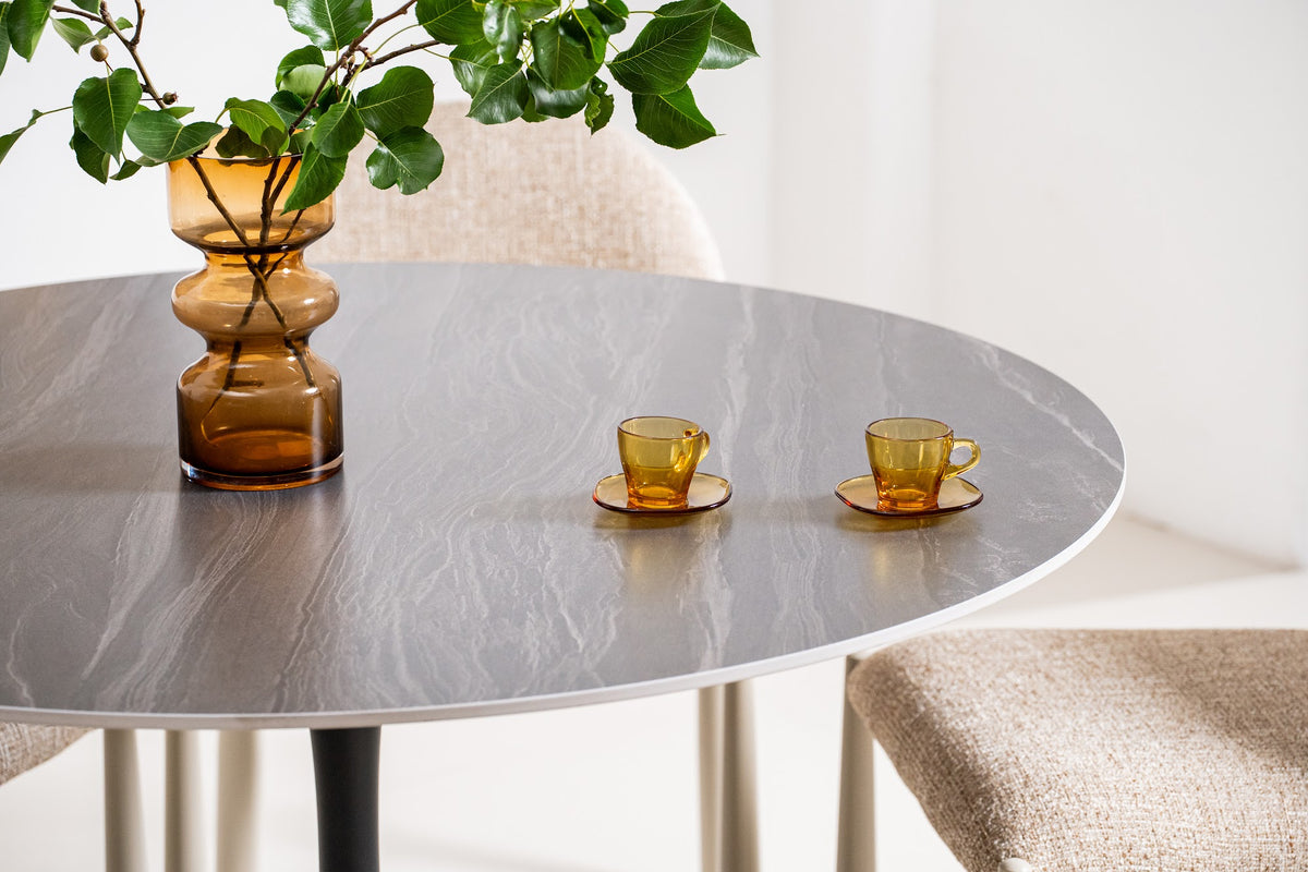 Scandi Large Dining Table Black Sand - image 19