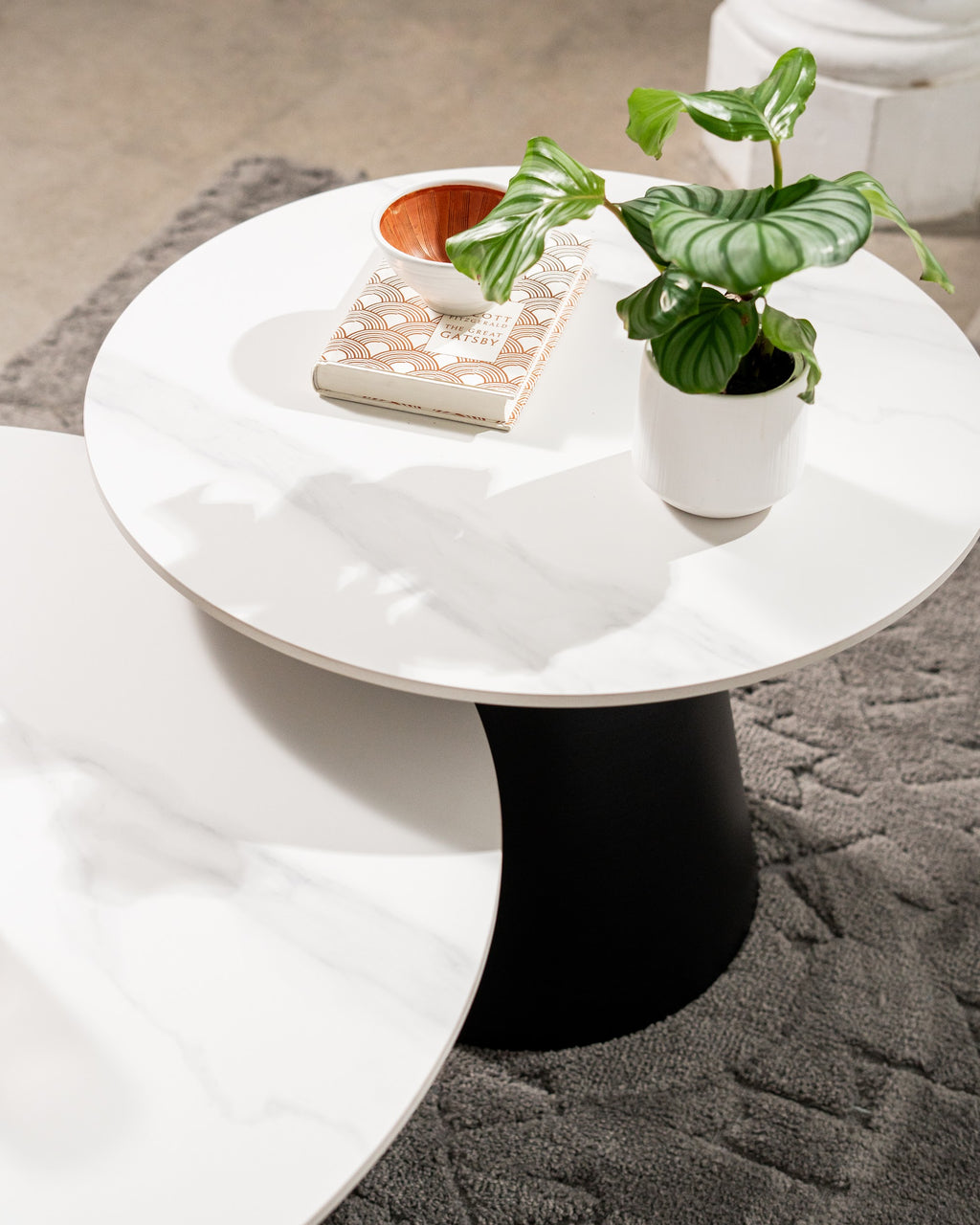 Grollo Coffee Table Set Snow White Ceramic - image 5