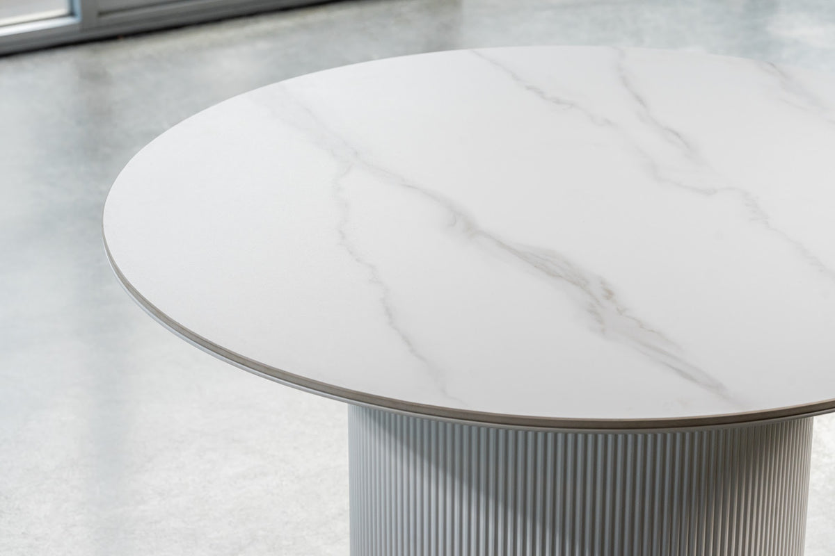 Windsor Dining Table Snow White Ceramic - image 17