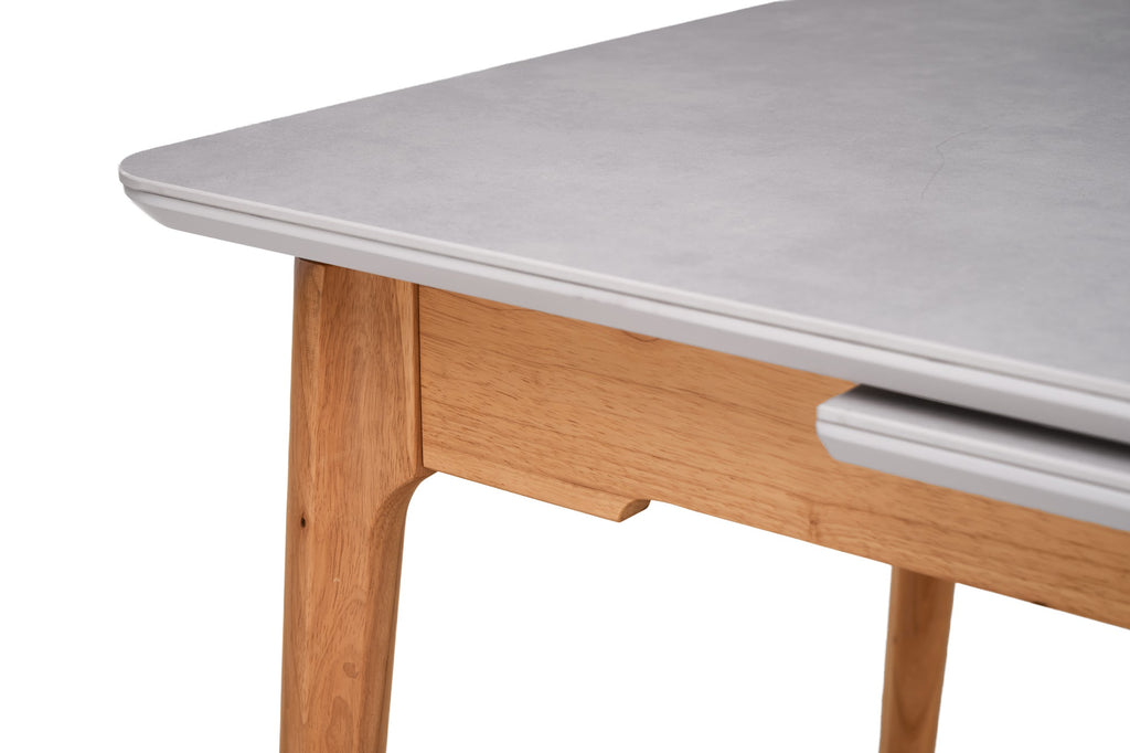 Norway Extension Dining Table Light Grey Ceramic - image 12
