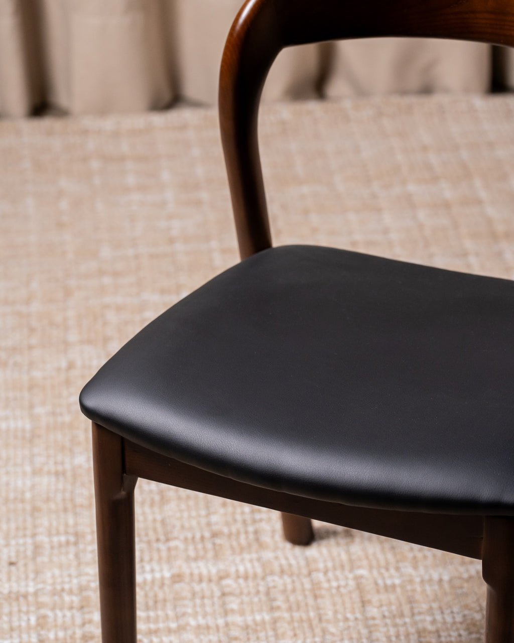 Inari Dining Chair Walnut / Black PU (Set of 2) - image 14