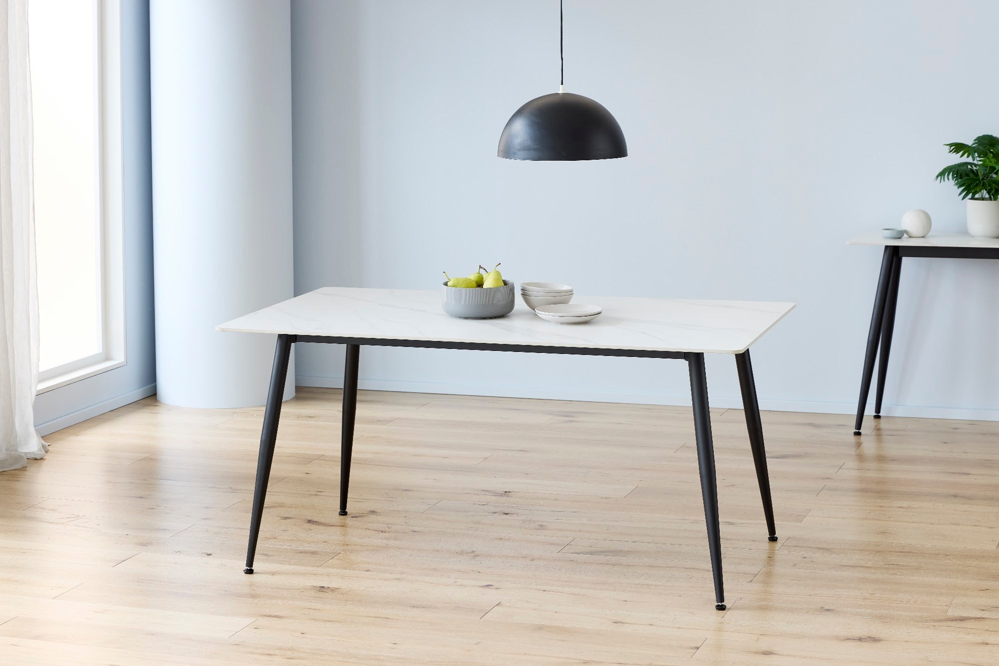 Bentley Large Dining Table Snow White Ceramic