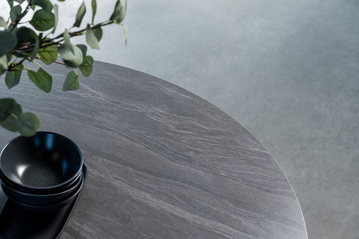Scandi Large Dining Table Black Sand - image 11
