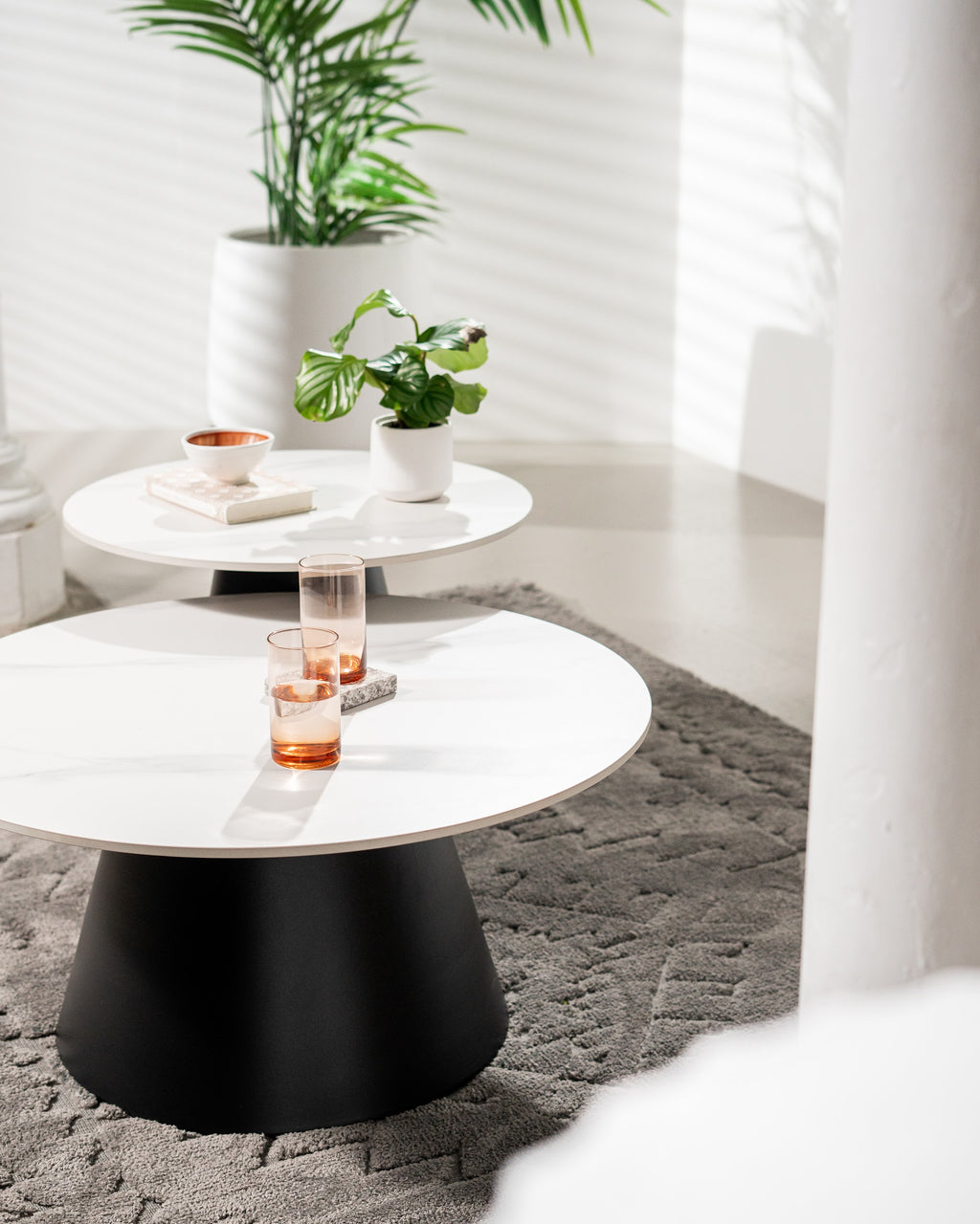 Grollo Coffee Table Set Snow White Ceramic - image 4