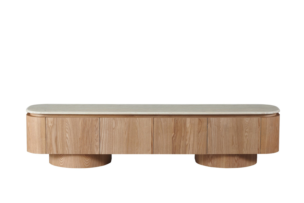 Waverley TV Unit White Travertine - image 3