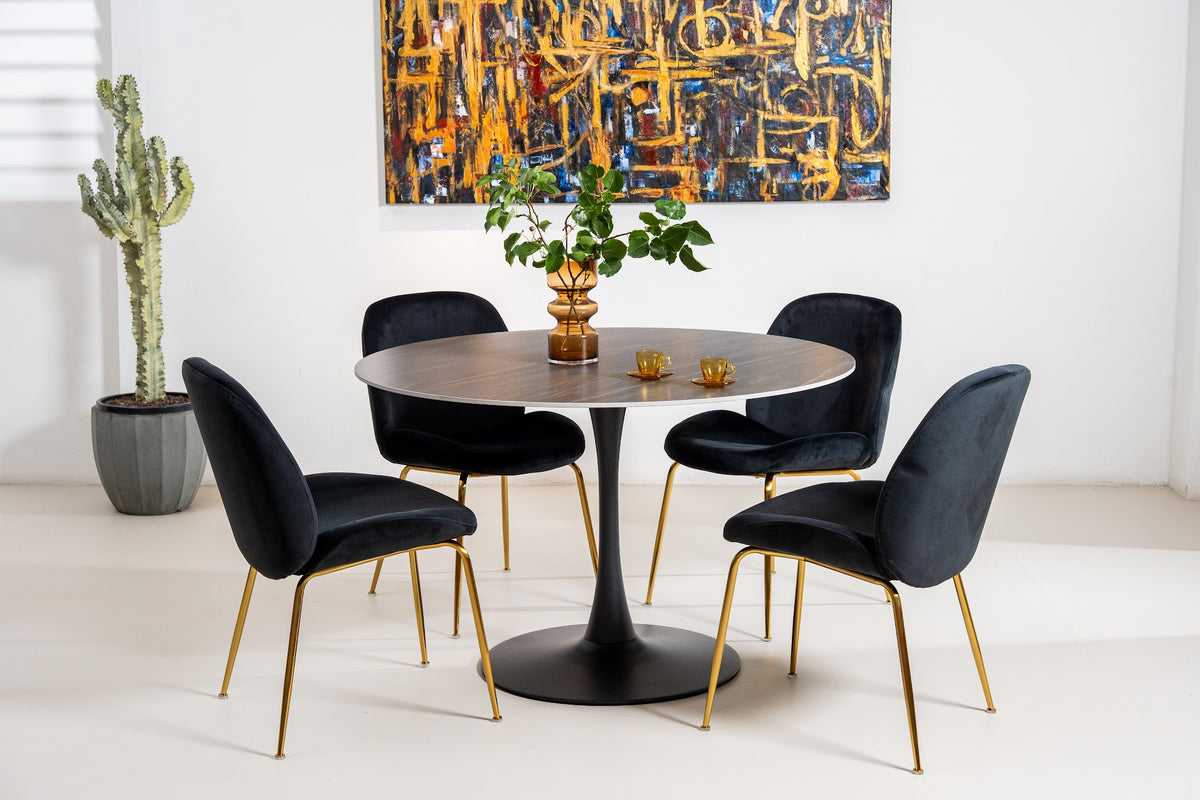 Scandi Large Dining Table Black Sand - image 12