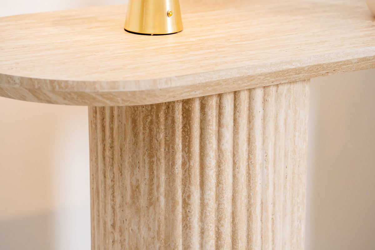 Milos Console Table Limestone - image 9