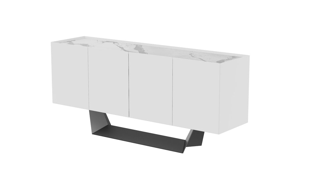 Symphony Buffet Marmo Ceramic/ White MDF - image 2