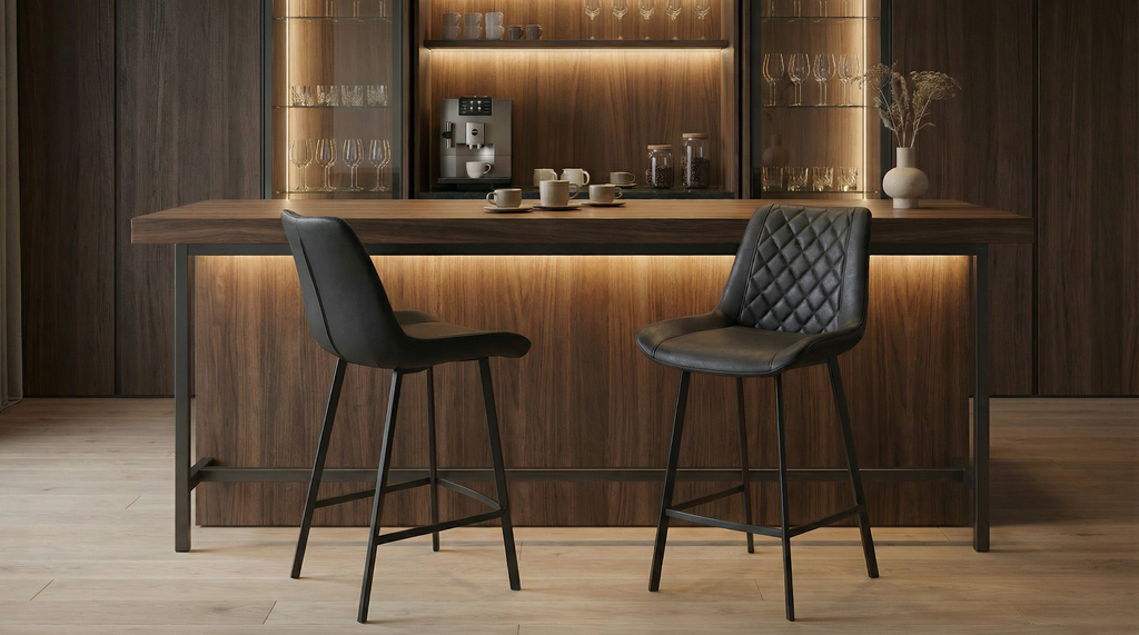 Flynn Bar Stool Black (Set of 2) - image 9
