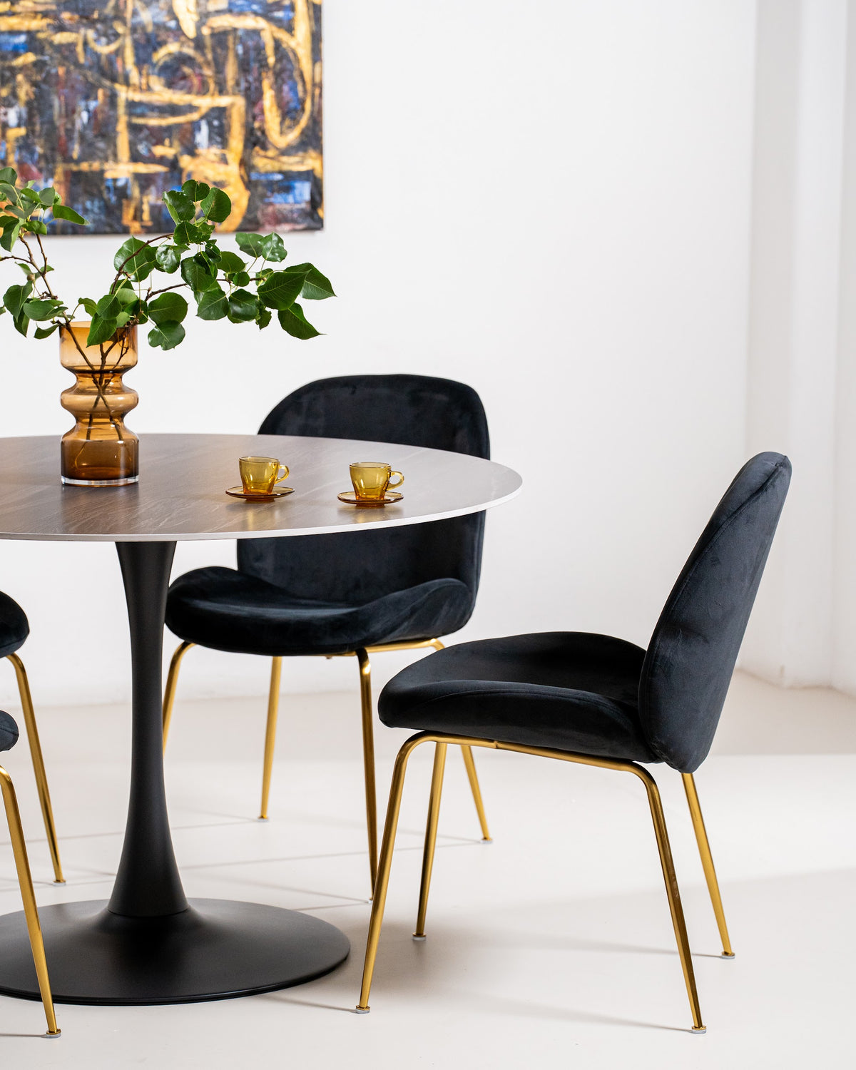 Scandi Large Dining Table Black Sand - image 13