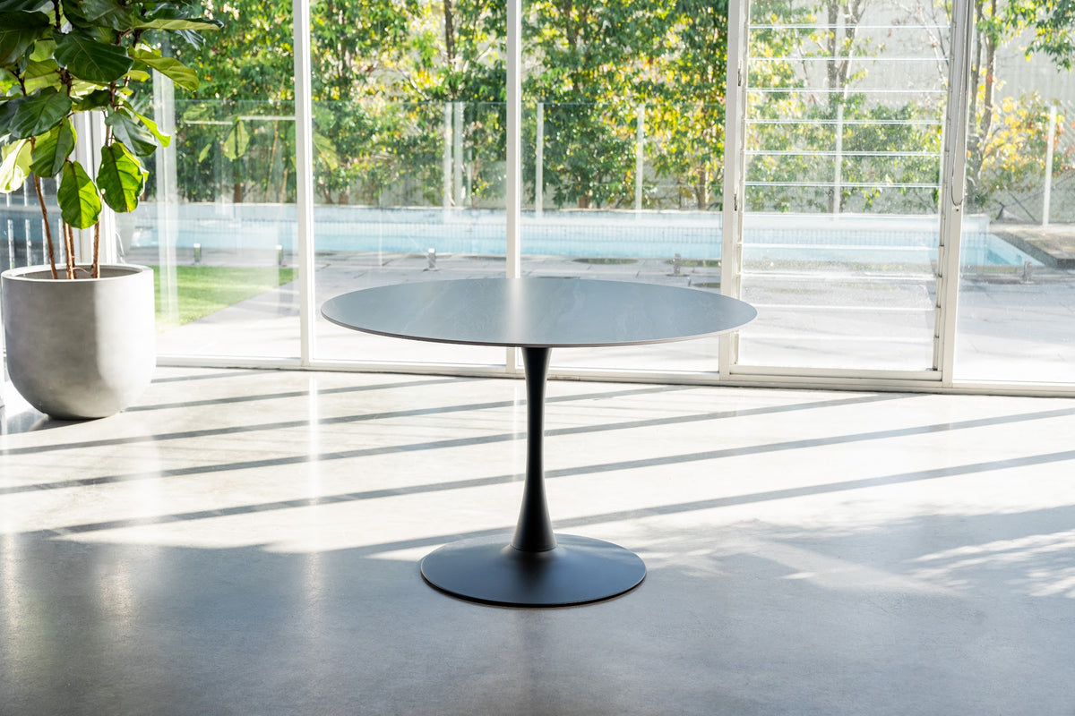 Scandi Large Dining Table Black Sand - image 4