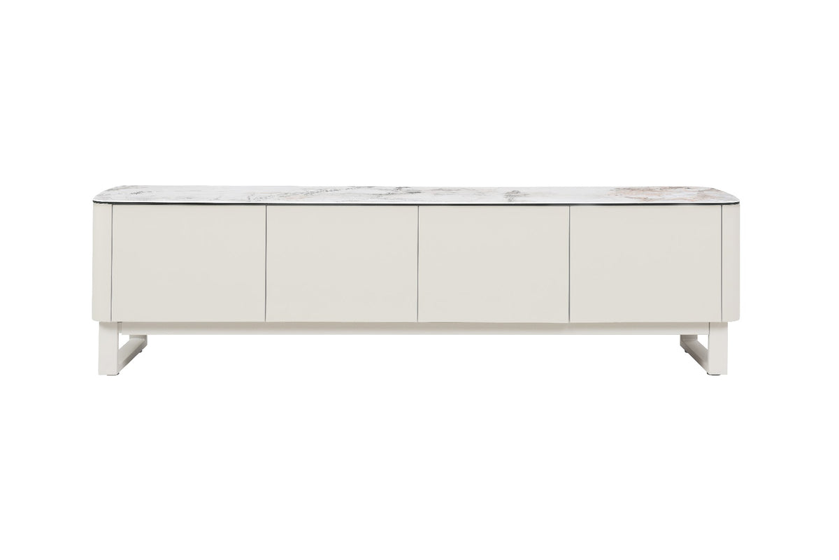 Messina TV Unit Milan White Marble - image 4
